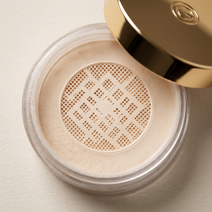 Close-up of the powder jar patterned sifter.